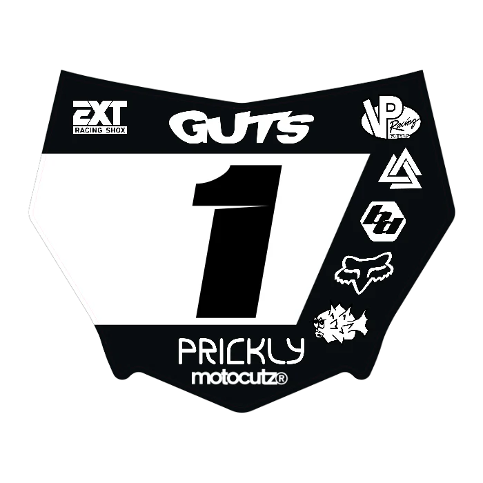 CUSTOM MOTOCUTZ FRONT PLATE DECAL