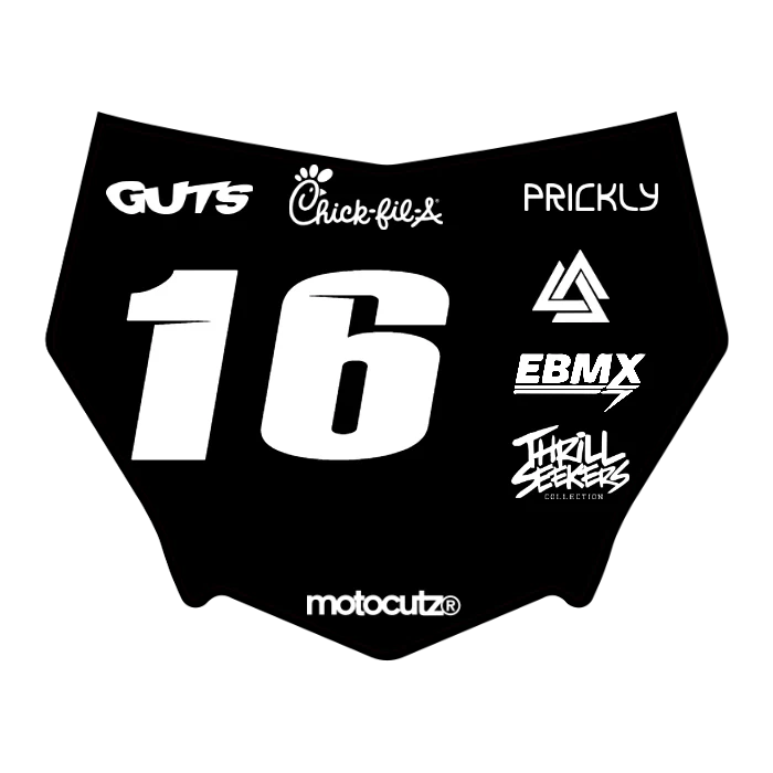 CUSTOM MOTOCUTZ FRONT PLATE DECAL