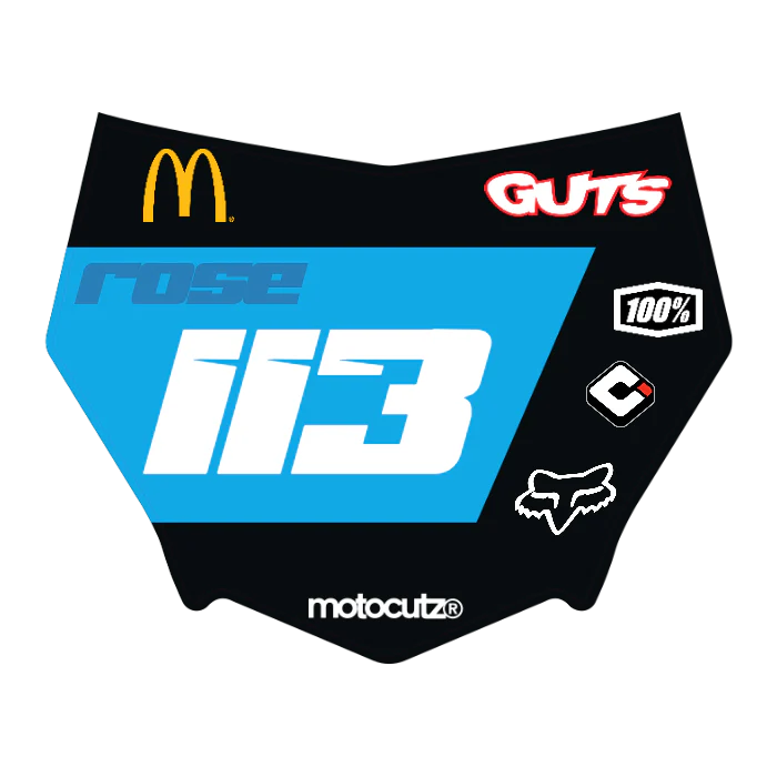 CUSTOM MOTOCUTZ FRONT PLATE DECAL