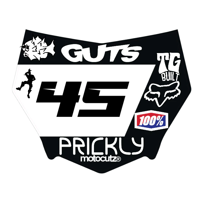 CUSTOM MOTOCUTZ FRONT PLATE DECAL