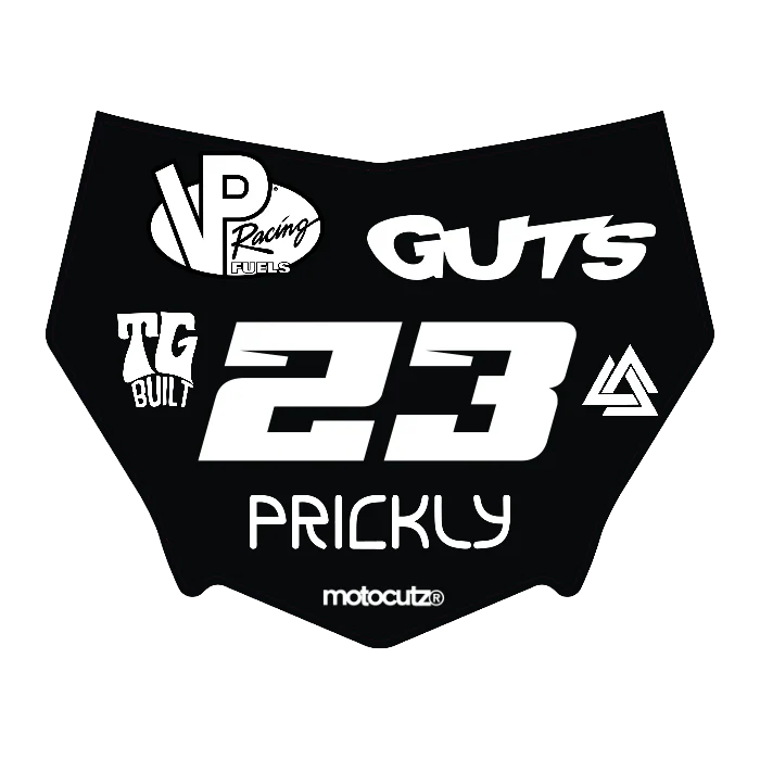 CUSTOM MOTOCUTZ FRONT PLATE DECAL