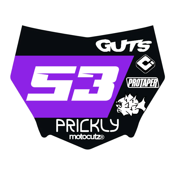 CUSTOM MOTOCUTZ FRONT PLATE DECAL