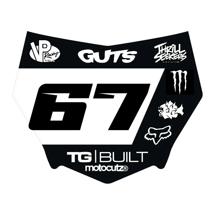 CUSTOM MOTOCUTZ FRONT PLATE DECAL