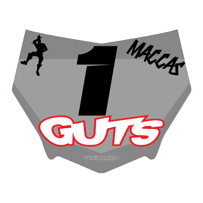 CUSTOM MOTOCUTZ FRONT PLATE DECAL