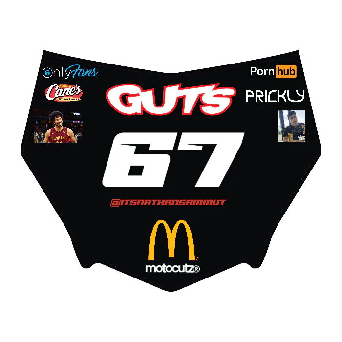 CUSTOM MOTOCUTZ FRONT PLATE DECAL