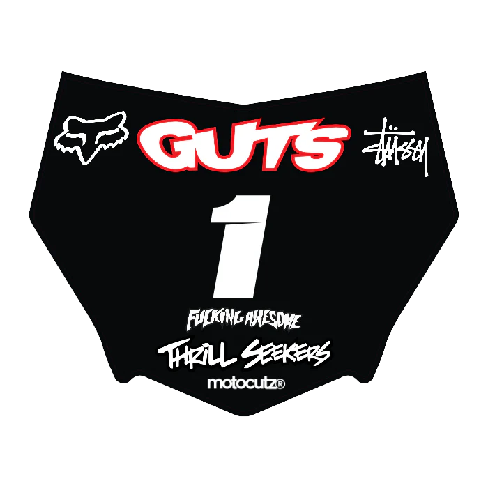CUSTOM MOTOCUTZ FRONT PLATE DECAL