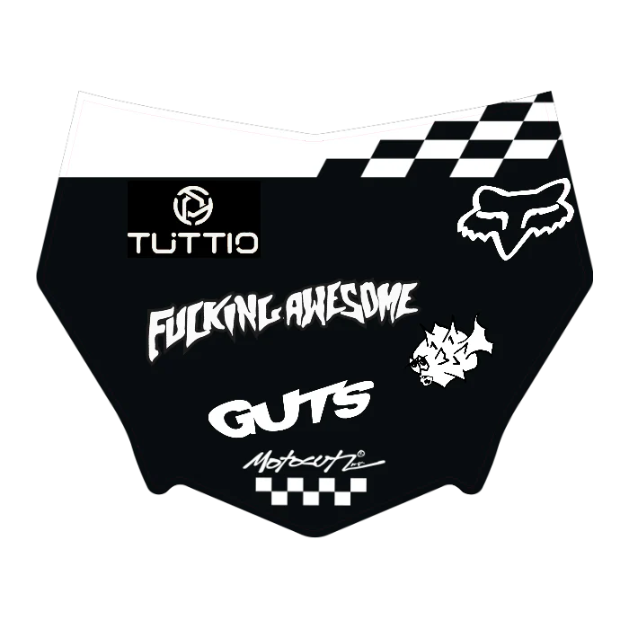 CUSTOM MOTOCUTZ FRONT PLATE DECAL