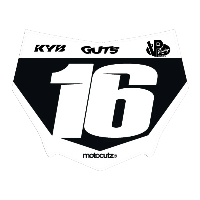CUSTOM MOTOCUTZ FRONT PLATE DECAL