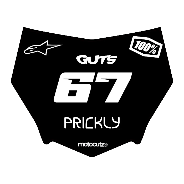 CUSTOM MOTOCUTZ FRONT PLATE DECAL