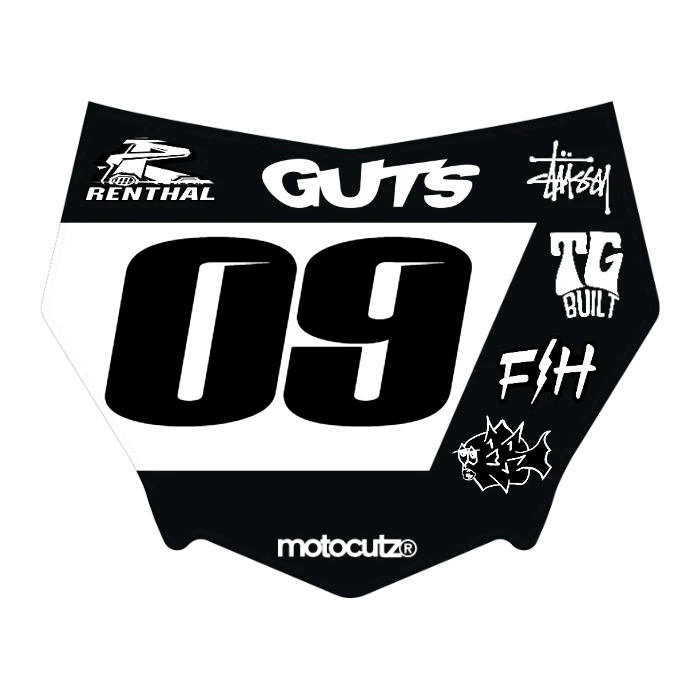 CUSTOM MOTOCUTZ FRONT PLATE DECAL