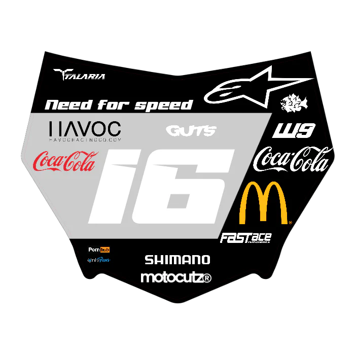 CUSTOM MOTOCUTZ FRONT PLATE DECAL