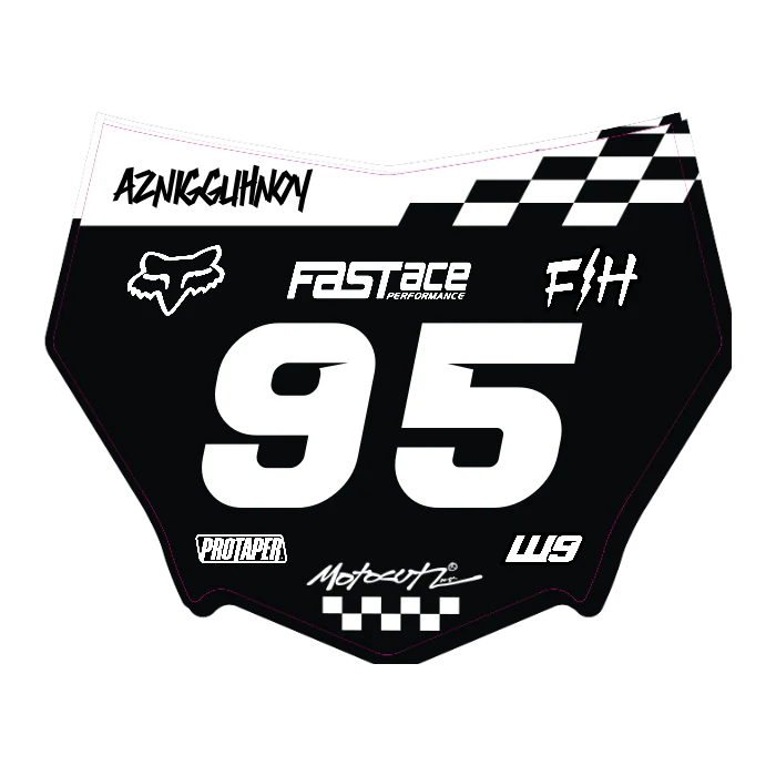 CUSTOM MOTOCUTZ FRONT PLATE DECAL