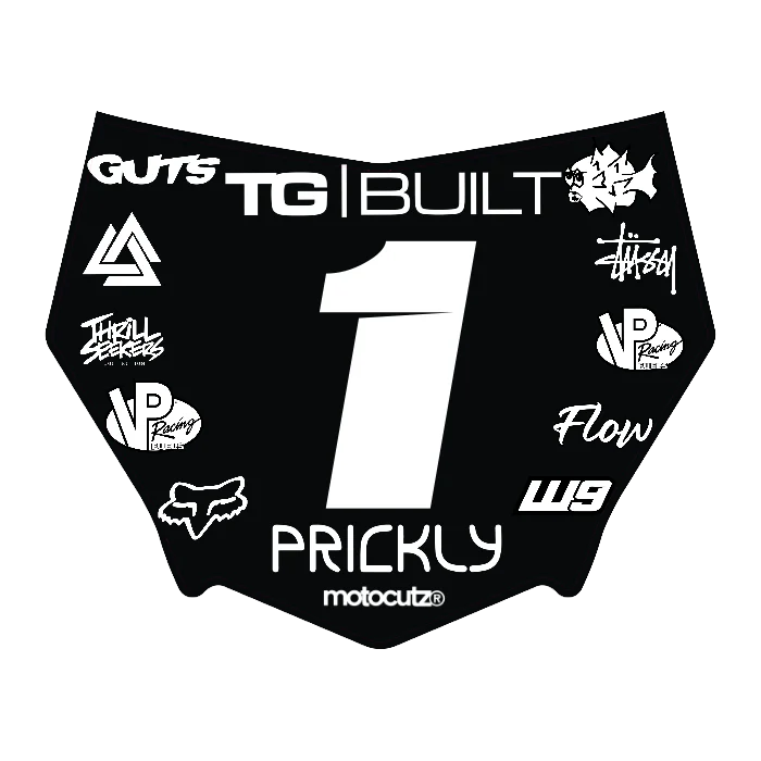 CUSTOM MOTOCUTZ FRONT PLATE DECAL