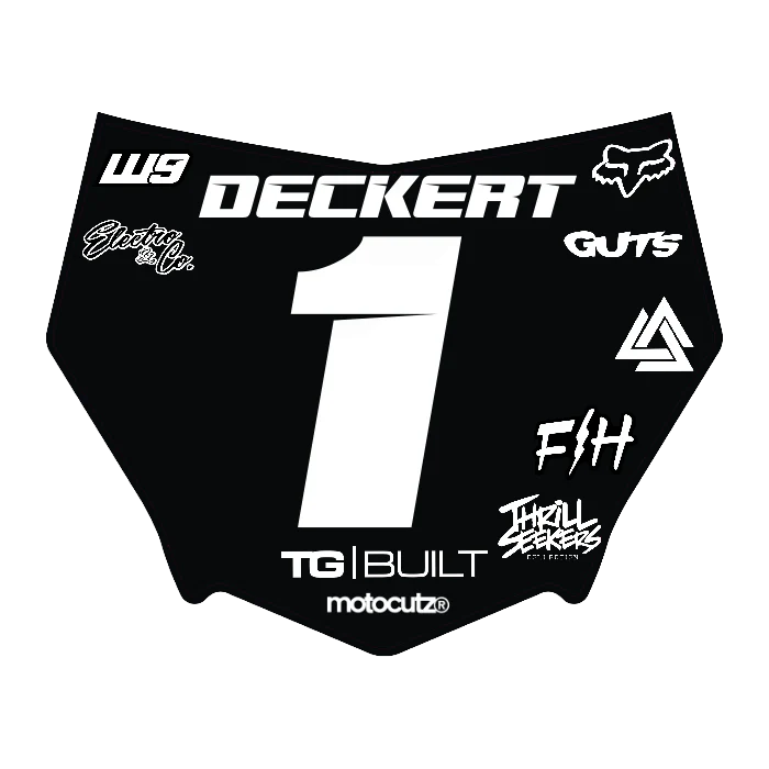 CUSTOM MOTOCUTZ FRONT PLATE DECAL
