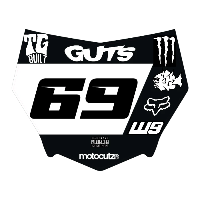 CUSTOM MOTOCUTZ FRONT PLATE DECAL