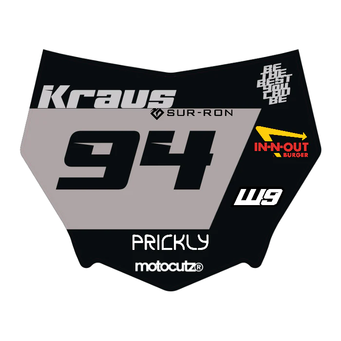 CUSTOM MOTOCUTZ FRONT PLATE DECAL