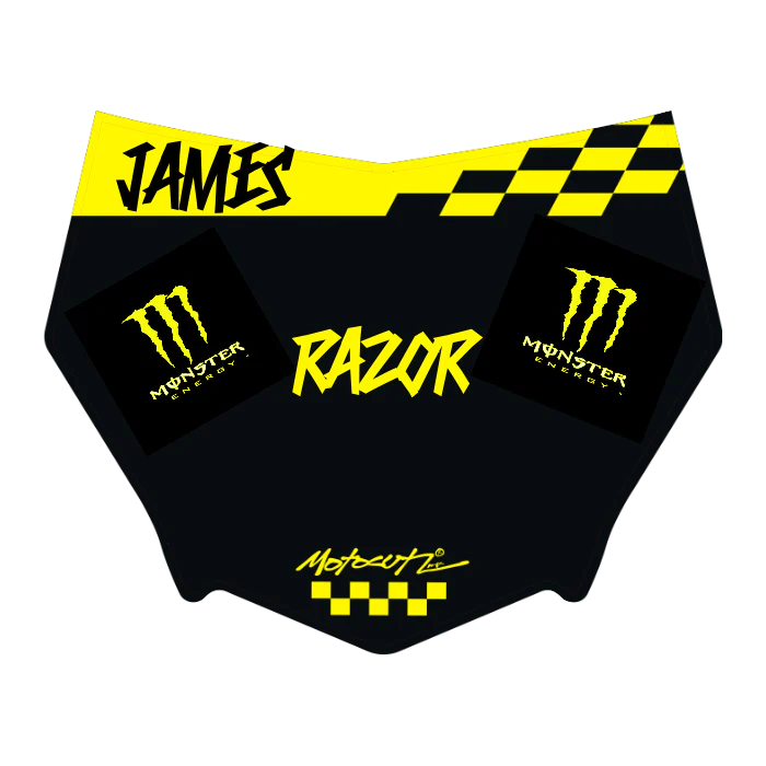 CUSTOM MOTOCUTZ FRONT PLATE DECAL