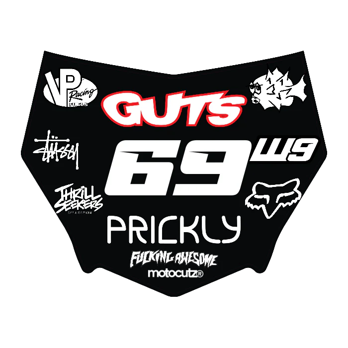 CUSTOM MOTOCUTZ FRONT PLATE DECAL