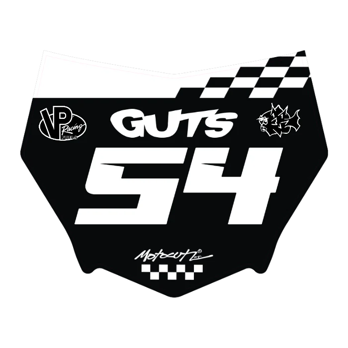 CUSTOM MOTOCUTZ FRONT PLATE DECAL
