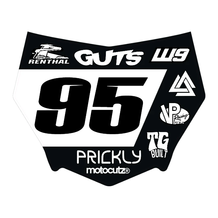 CUSTOM MOTOCUTZ FRONT PLATE DECAL