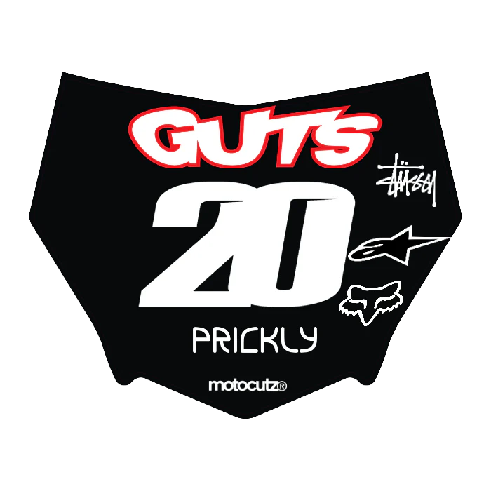 CUSTOM MOTOCUTZ FRONT PLATE DECAL