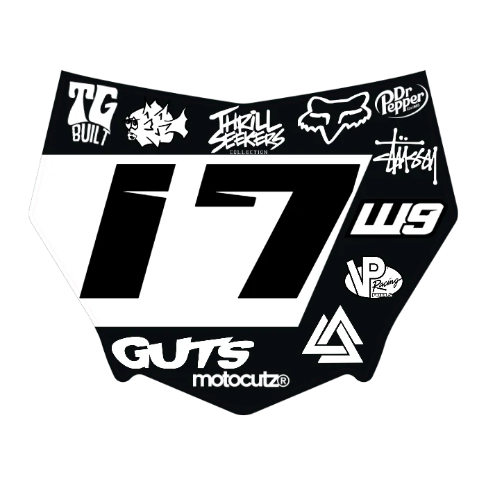 CUSTOM MOTOCUTZ FRONT PLATE DECAL