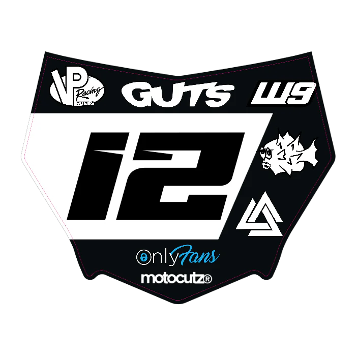 CUSTOM MOTOCUTZ FRONT PLATE DECAL