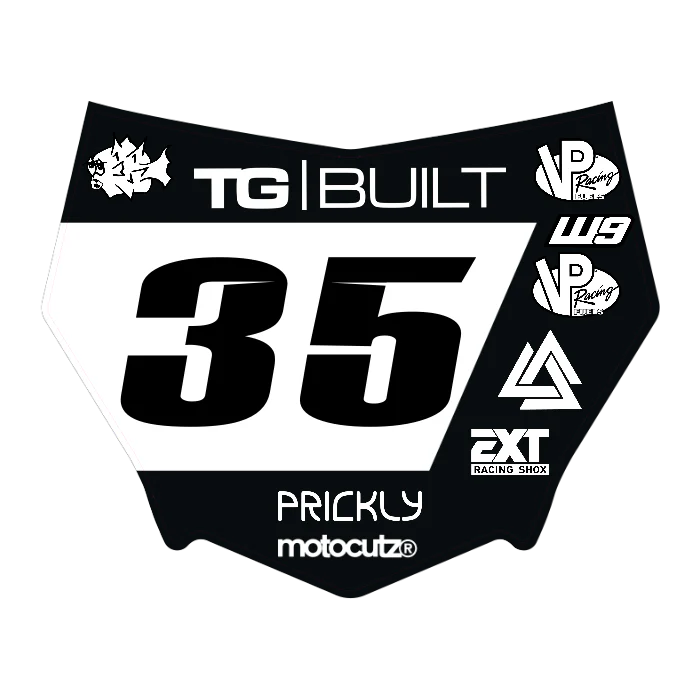 CUSTOM MOTOCUTZ FRONT PLATE DECAL