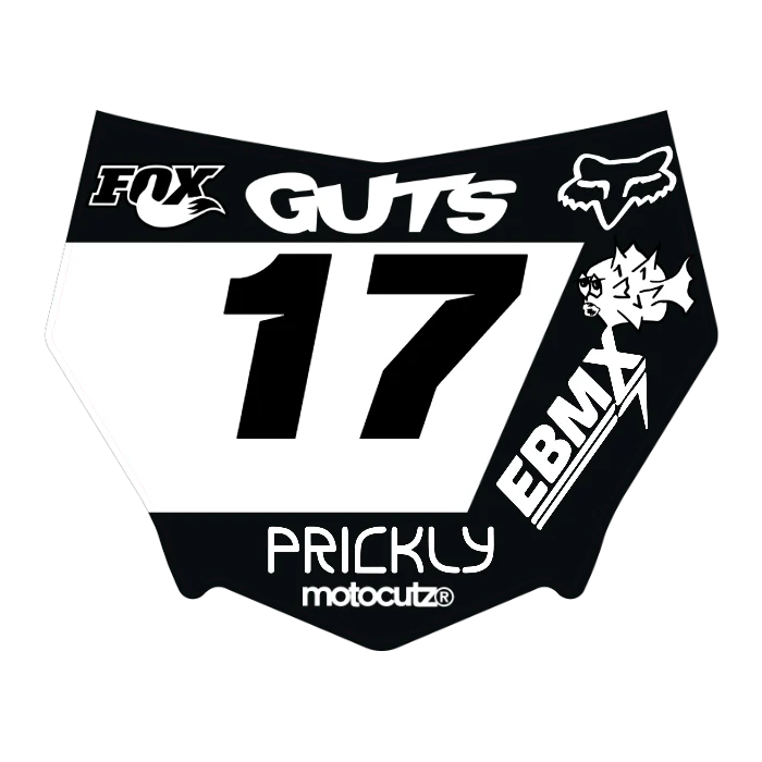 CUSTOM MOTOCUTZ FRONT PLATE DECAL