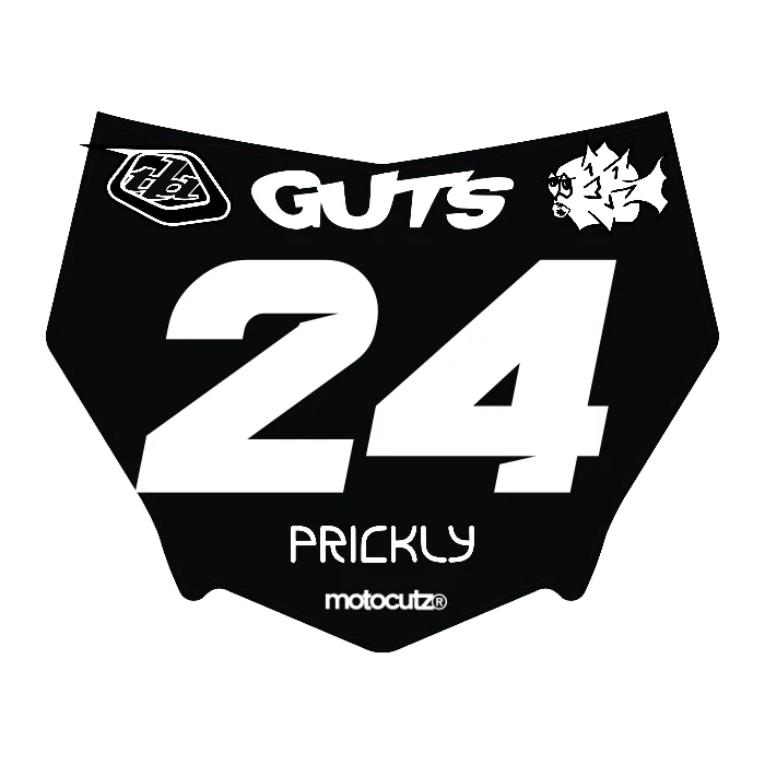 CUSTOM MOTOCUTZ FRONT PLATE DECAL