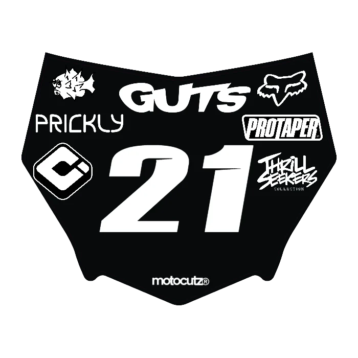CUSTOM MOTOCUTZ FRONT PLATE DECAL