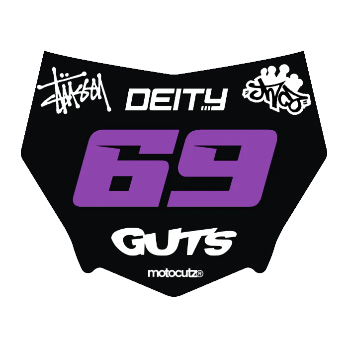 CUSTOM MOTOCUTZ FRONT PLATE DECAL