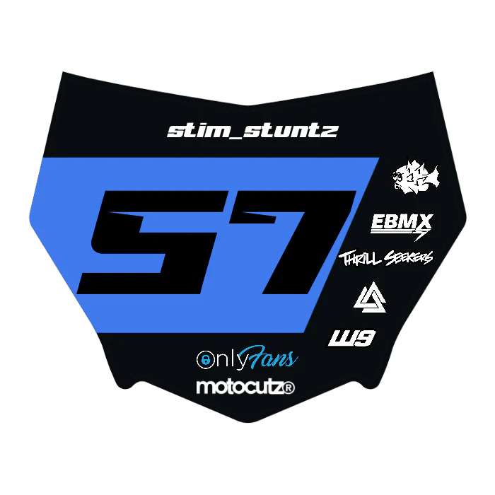 CUSTOM MOTOCUTZ FRONT PLATE DECAL