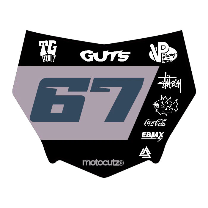 CUSTOM MOTOCUTZ FRONT PLATE DECAL