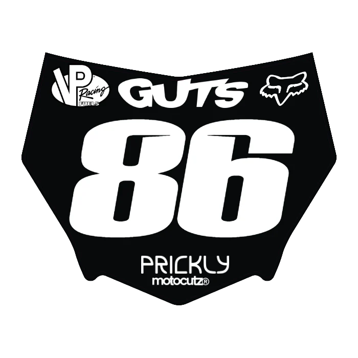CUSTOM MOTOCUTZ FRONT PLATE DECAL