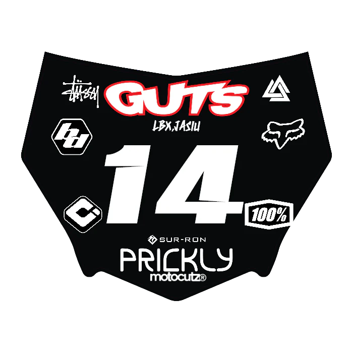 CUSTOM MOTOCUTZ FRONT PLATE DECAL