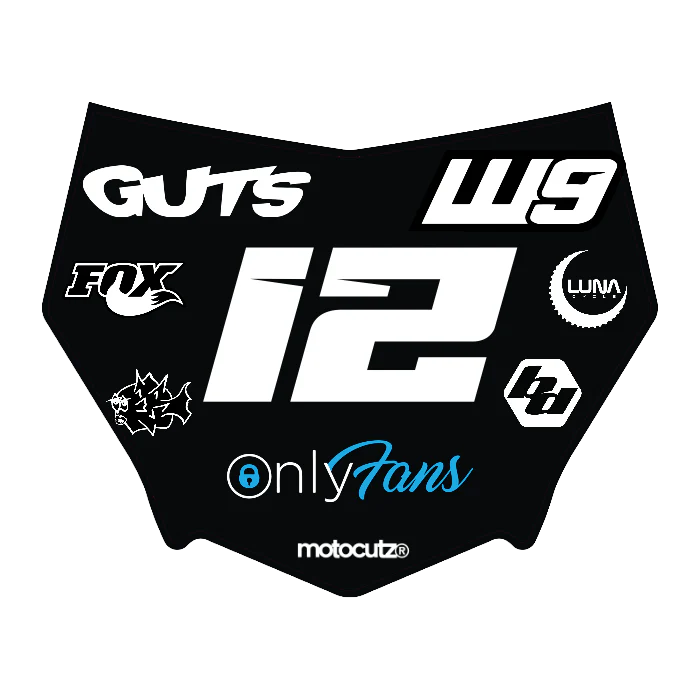 CUSTOM MOTOCUTZ FRONT PLATE DECAL