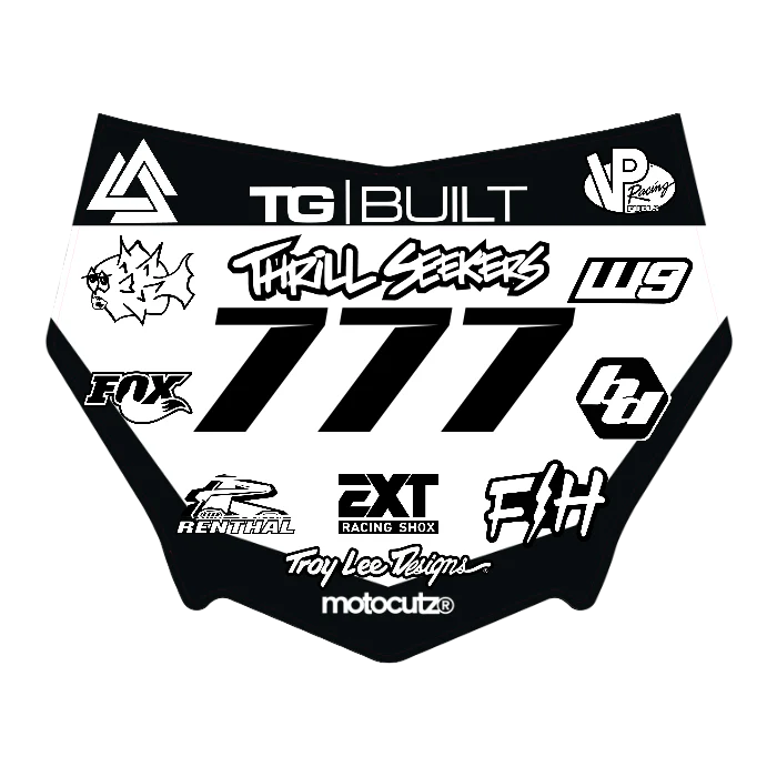 CUSTOM MOTOCUTZ FRONT PLATE DECAL