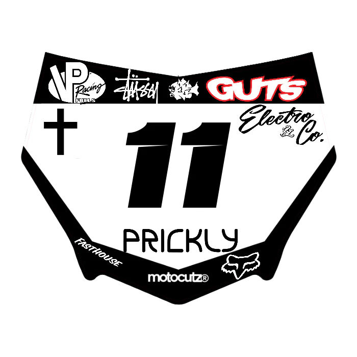 CUSTOM MOTOCUTZ FRONT PLATE DECAL