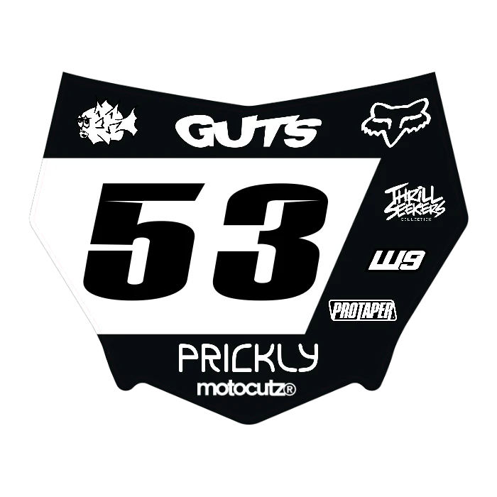 CUSTOM MOTOCUTZ FRONT PLATE DECAL