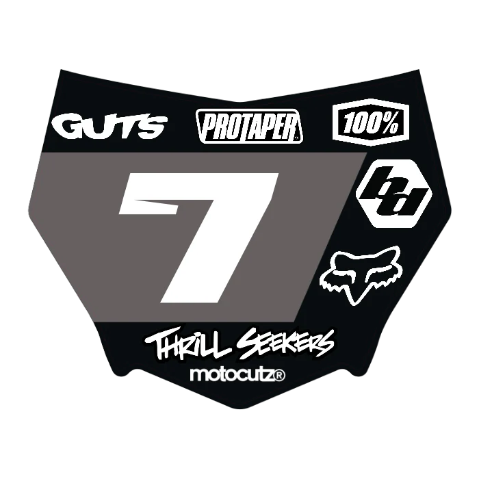 CUSTOM MOTOCUTZ FRONT PLATE DECAL