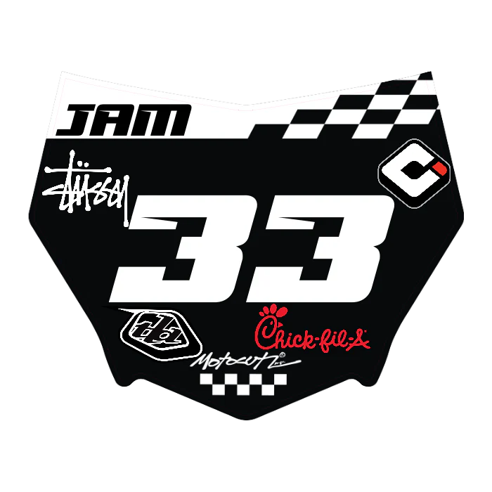 CUSTOM MOTOCUTZ FRONT PLATE DECAL