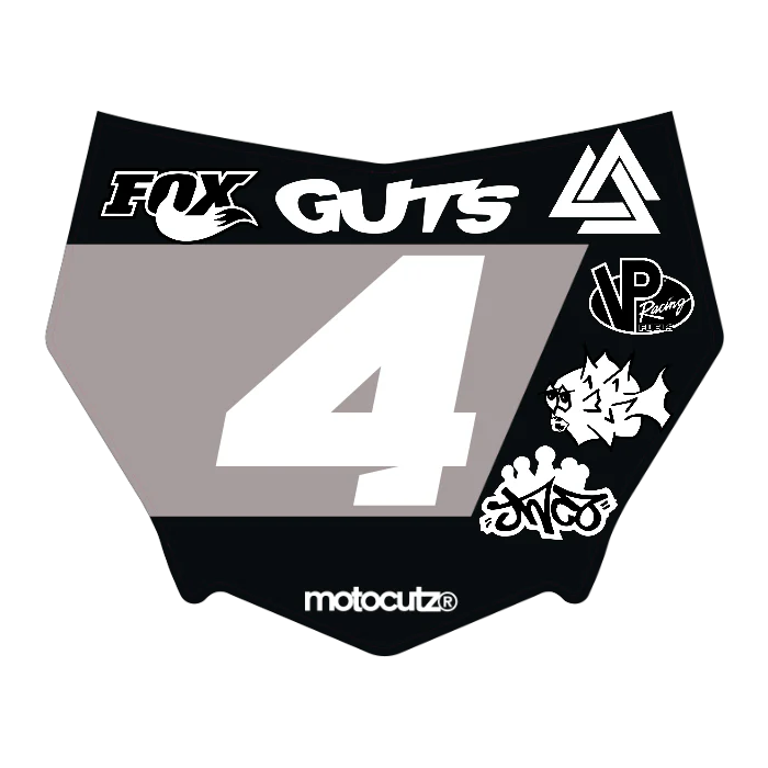 CUSTOM MOTOCUTZ FRONT PLATE DECAL