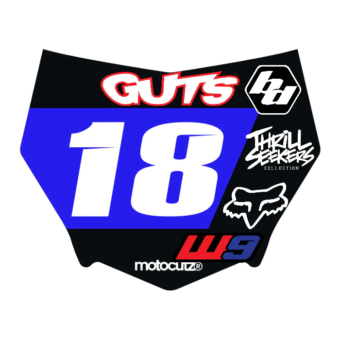 CUSTOM MOTOCUTZ FRONT PLATE DECAL