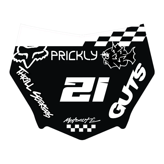 CUSTOM MOTOCUTZ FRONT PLATE DECAL