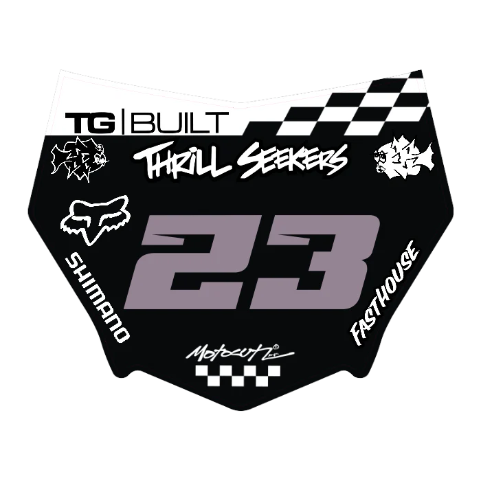 CUSTOM MOTOCUTZ FRONT PLATE DECAL