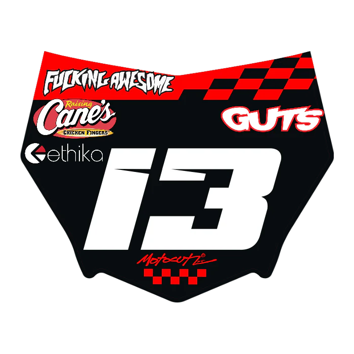 CUSTOM MOTOCUTZ FRONT PLATE DECAL