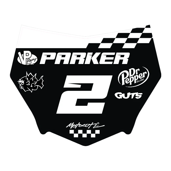 CUSTOM MOTOCUTZ FRONT PLATE DECAL
