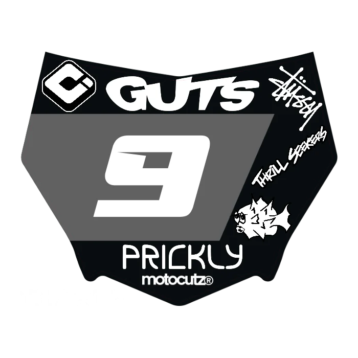 CUSTOM MOTOCUTZ FRONT PLATE DECAL