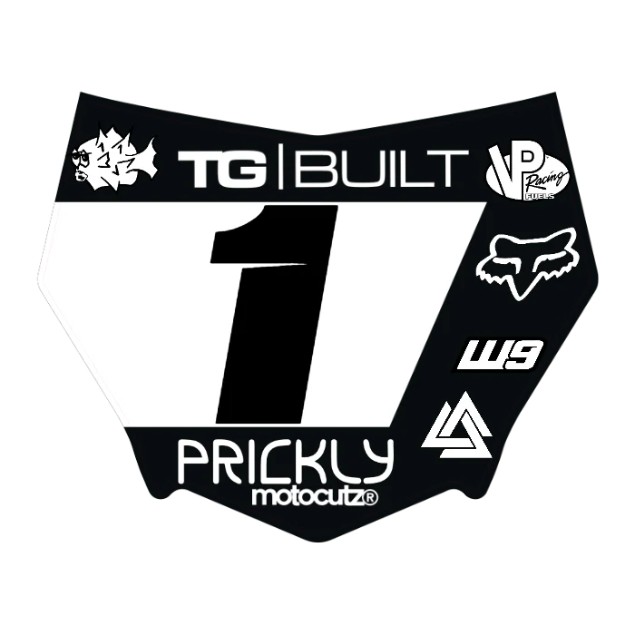 CUSTOM MOTOCUTZ FRONT PLATE DECAL